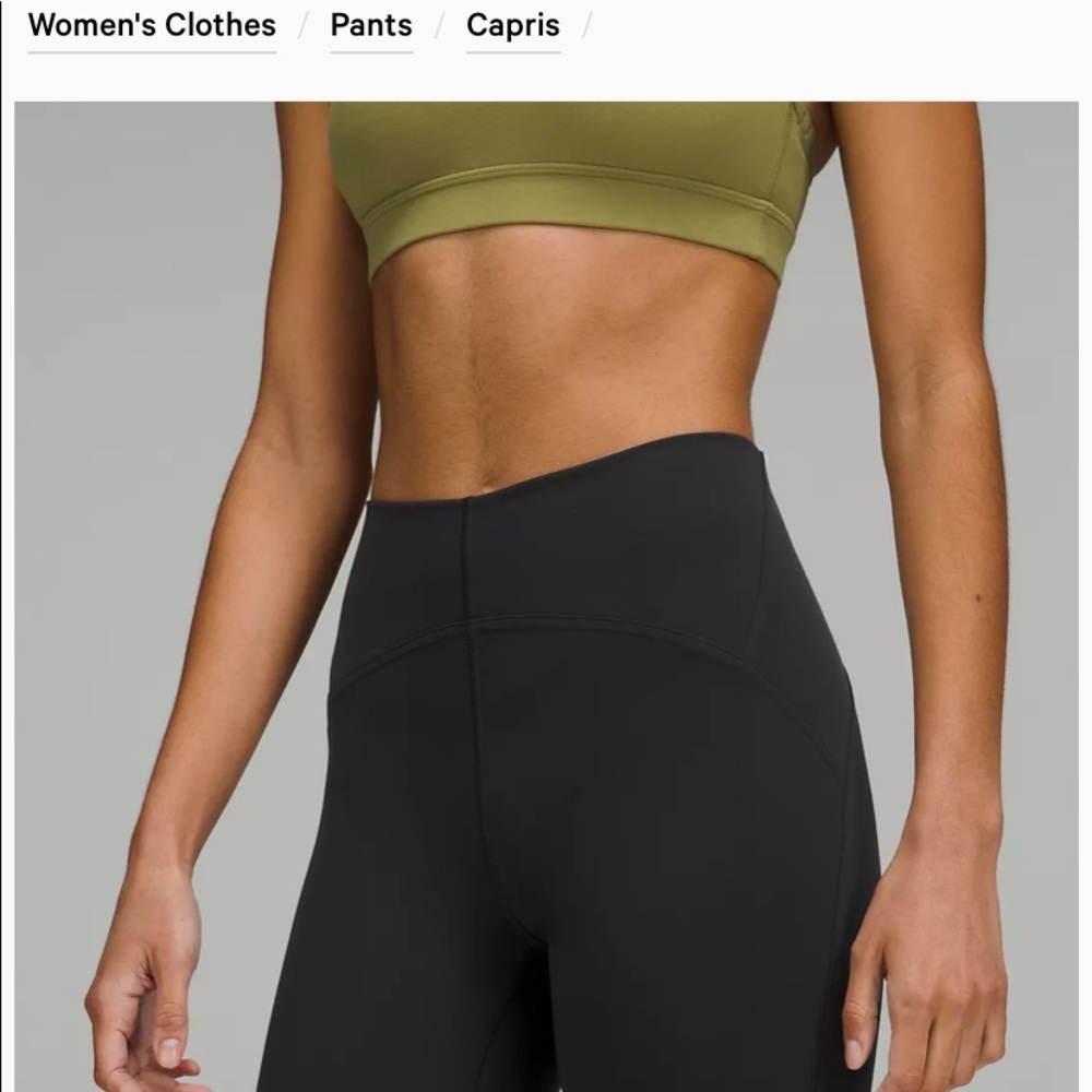 Instill Luluemon legging, 25” Nulu fabric, new with tags, Black size 8
